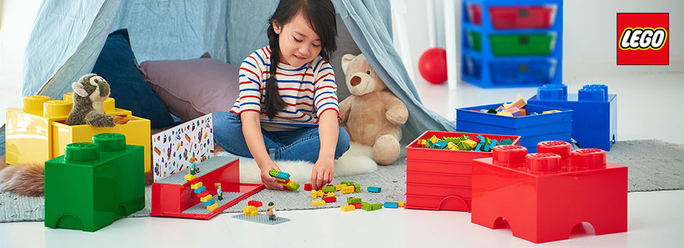 LEGO® storage water bottles, storage boxes etc.