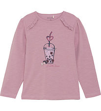 Minymo Bluse - Orchid Haze m. Bubble Tea