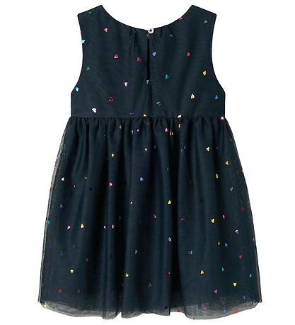 Name It Dress - NmfVabos - Dark Sapphire w. Hearts