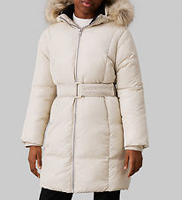 Calvin Klein Steppmantel - Classic+ Mit Gürtel - Pelican