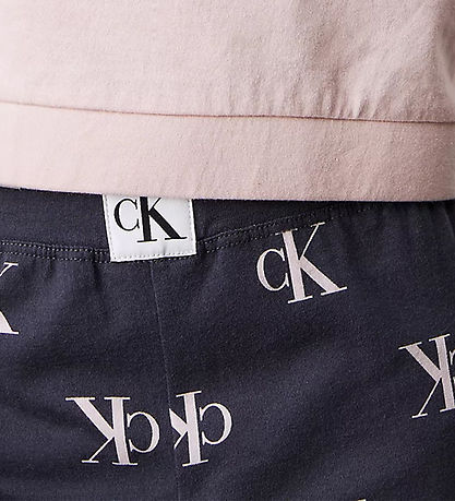 Calvin Klein Náttfatasett - Bleikt/Kolgrá M. Merki