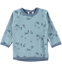 Joha Bluse - Wolle/Baumwolle - Blau