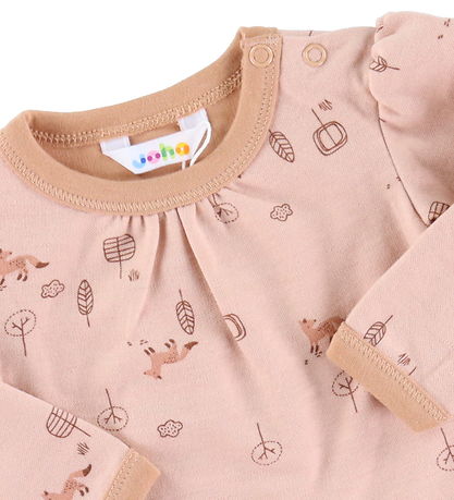 Joha Bodysuit L/æ - Wool/Cotton - Peach