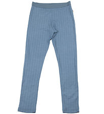 Joha Leggings - Wolle/Seide - Blau