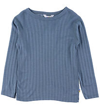 Joha Bluse - Wolle/Seide - Blau