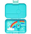 Yumbox Madkasse m. 4 Rum - Bento Tapas - Antibes Blue - Rainbow 
