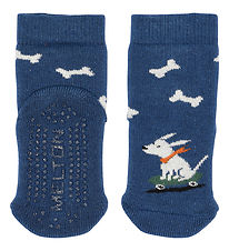 Melton Sokken - Schaatsende hond - Anti-Slip - Waar Navy