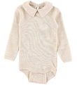 Joha Bodysuit L/æ - Wool - Collar - Cream