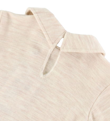Joha Bodysuit L/æ - Wool - Collar - Cream