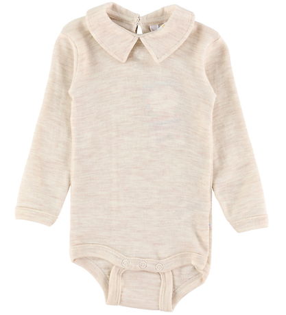 Joha Bodysuit L/æ - Wool - Collar - Cream