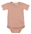 Joha Bodysuit k/æ - Wool/Silk - Peach