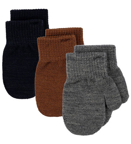 Konges Sløjd Fäustlinge - Wolle - 3er-Pack - Filla - Midnight