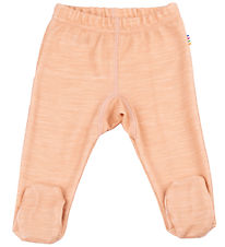 Joha Leggings m. Füße - Wolle/Bambus - Pfirsich