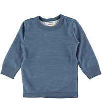 Joha Bluse - Wolle/Bambus - Blau