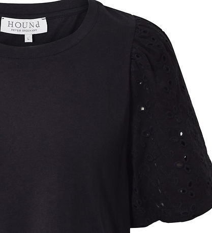 Hound Stuttermabolur - Pústhylki Efst - Black