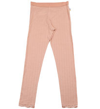 Joha Leggings - Wolle/Seide - Pfirsich