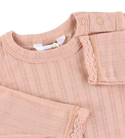 Joha Bodysuit L/æ - Wool/Silk - Peach