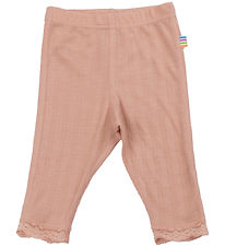 Joha Leggings - Wolle/Seide - Pfirsich