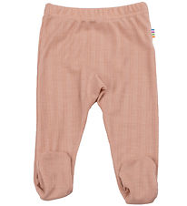 Joha Leggings m. Fuß - Wolle/Seide - Pfirsich