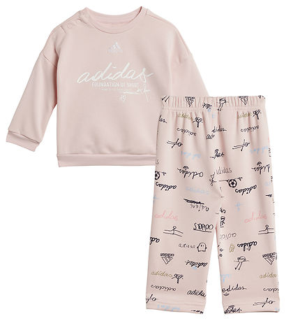 adidas Performance Sweat Set - I Bluv Jogger - Pink