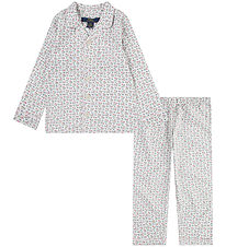 Polo Ralph Lauren Pyjama Set - Cloud Dancer/Rsa w. Flowers