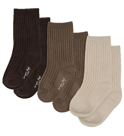 Konges Sløjd Socks - 3-Pack - Sand/Hazel/Shitake