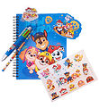 Paw Patrol Tusjsett m. Flerfarget Kulepenn