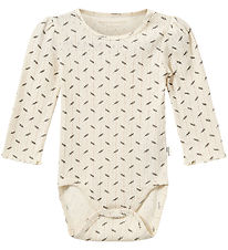 Sofie Schnoor Bodysuit L/æ - Dicte - Antique White w. Print/Poin