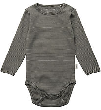 Sofie Schnoor Bodysuit L/æ - August - Forest Green w. Stripes
