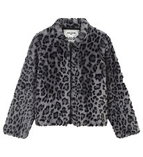 Zadig & Voltaire Takki - Tekoturkis - Musta/Harmaa M. Leopard