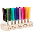 Konges Sløjd Markers in woodbrick - 24 pcs - Safari
