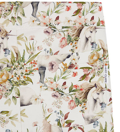 Hust and Claire Leggings - Lisa - Oat Milk w. Unicorns