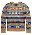 Polo Ralph Lauren Blússa - Bómull/Ull - Drapplitað/Marglitað