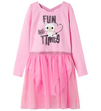 Name It Turnanzug - NmfJustine - Pastel Lavender m. Katzen
