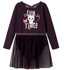 Name It Turnanzug - NmfJustine - Plum Perfekt m. Katzen