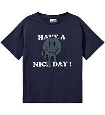 Sofie Schnoor T-Shirt - Dark Navy m. Print