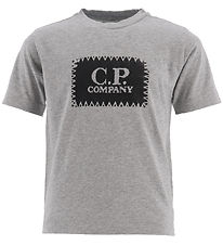 C.P. Company T-Shirt - Grau Meliert m. Schwarz