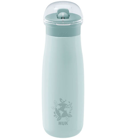 Nuk Vattenflaska m. Sugrör - Mini-Me Flip - 500 ml - Stål - Glob