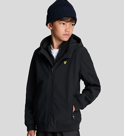 Lyle & Scott Softshell jakki M. Flís - Jet Black