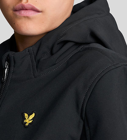 Lyle & Scott Softshell jakki M. Flís - Jet Black