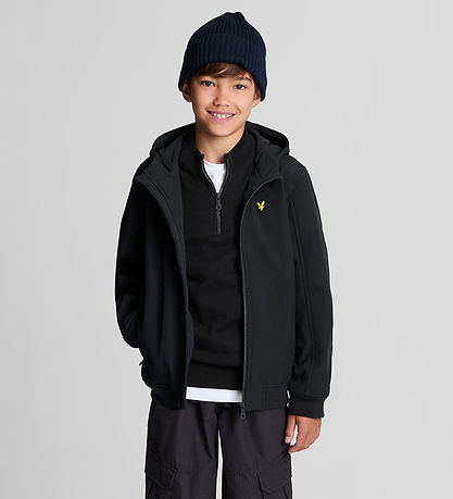 Lyle & Scott Softshell jakki M. Flís - Jet Black