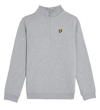 Lyle & Scott Sweatshirt - Viertelreißverschluss - Light Grey Mel