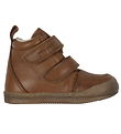 Pom Pom Winter Boots - Sneaker Wool Booty - Dark Camel w. Lining