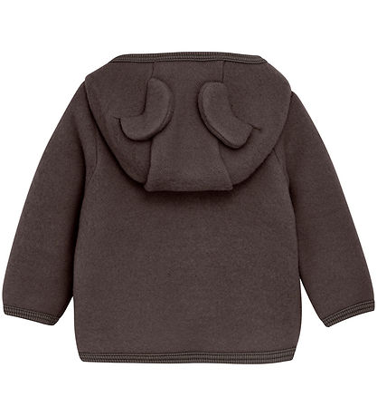 Huttelihut Cardigan - Wool fleece - Raisin w. Ears