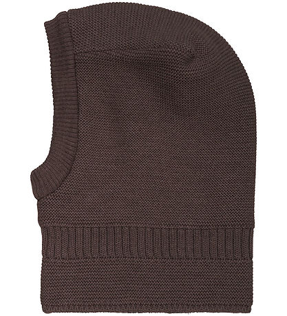 Huttelihut Balaclava - Wool/Cotton - Knitted - 2-layer - Raisin