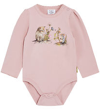 Hust and Claire Bodysuit L/æ - Bernice - Dusty Rose w. Glitter