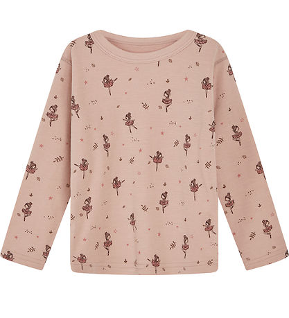 Hust and Claire Blouse - Wool/Bamboo - Abba - Rose Cloud w. Ball