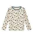 Hust and Claire Blouse - Wool/Bamboo - Abba - Jade Green w. Dino