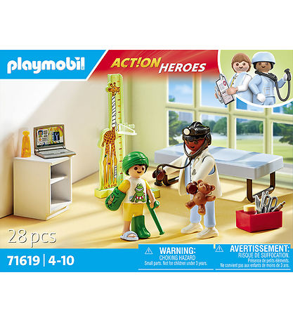 Playmobil Action Heroes - Pediatrician w. Soft Toy - 71619 - 28 