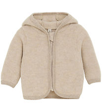 Huttelihut Cardigan - Wollfleece - Camel Melange m. Ohren